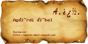 Agárdi Ábel névjegykártya
