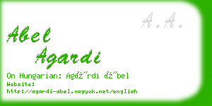 abel agardi business card